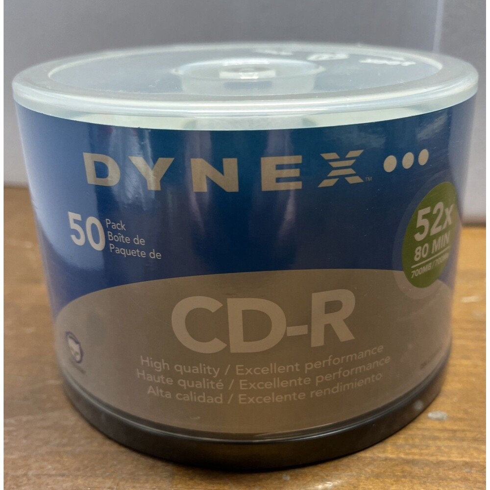 Dynex CD-R 52X 80 Min 700MB 50 Pack Recordable Compact Discs CD New Sealed